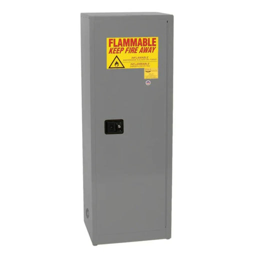 safety-storage-cabinet-24-gallon-flammable-1-manual-door-3-shelves-gray