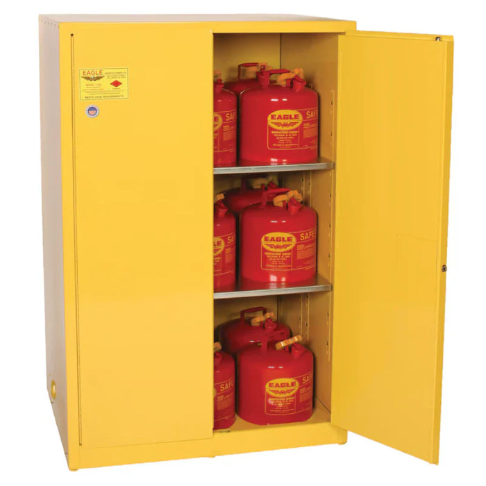 90-gallon-flammable-storage-safety-cabinet-2-manual-doors-2-shelves