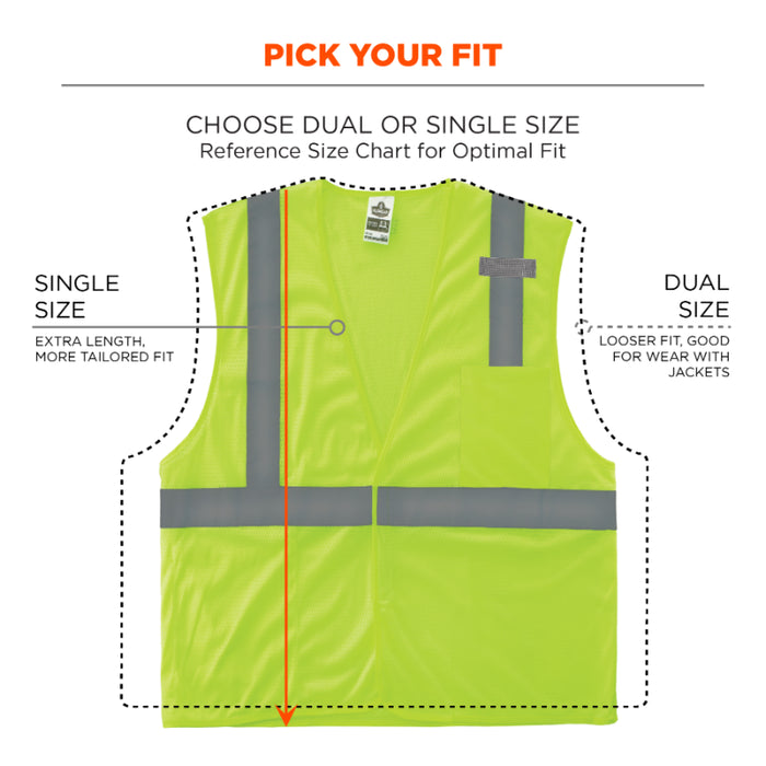 Ergodyne GloWear Mesh Hi-Vis Safety Vest - Type R Class 2 - 8210HL