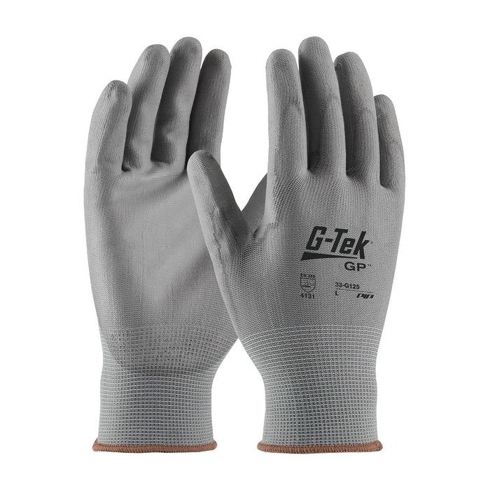 PIP® G-Tek® Grip Safety Gloves - ANSI Cut Level 1 - Polyurethane Coated - 33-G125