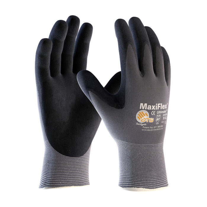 PIP® MaxiFlex® Ultimate™ Grip Safety Gloves - ANSI Cut Level 1 - Nitrile Coated - 34-874