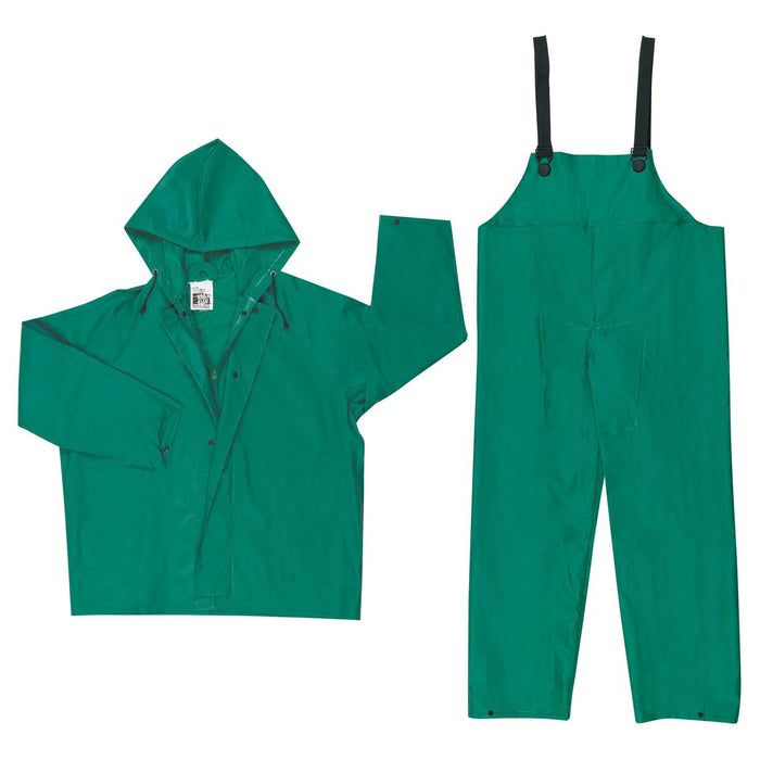 MCR Safety Dominator Limited Flammability Two Piece Green Rain Suit - 3882