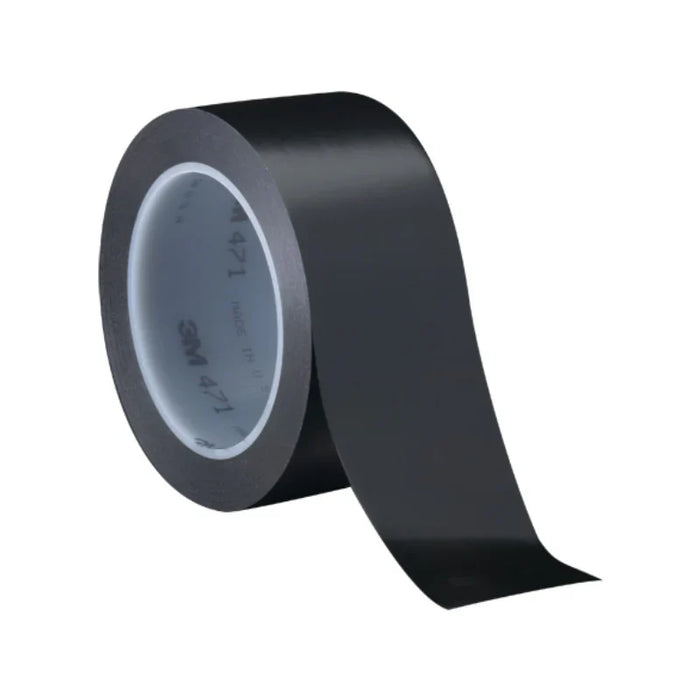 3M® 471 Premium Solid Tape - 5.2 Mil - 3" x 36 yds. - Black