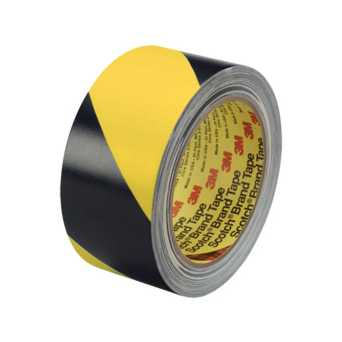 3M® 766 General Purpose Striped Tape - 5 Mil - 3" x 36 yds. - Black/Yellow