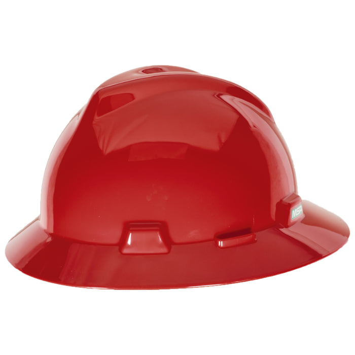 MSA V-Gard Full Brim Hard Hat - Fas-Trac Suspension