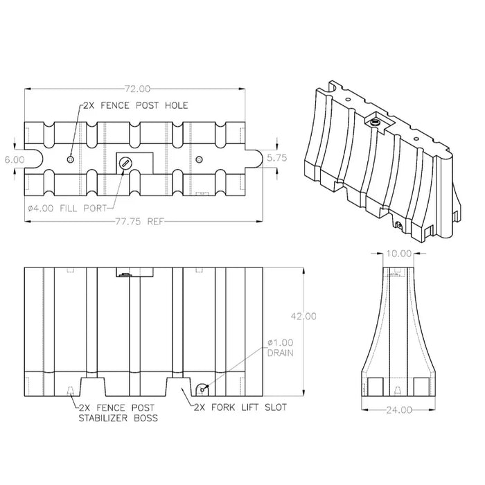 heavy-duty-plastic-jersey-traffic-crash-barriers-72-inch-long-130-lbs-weight