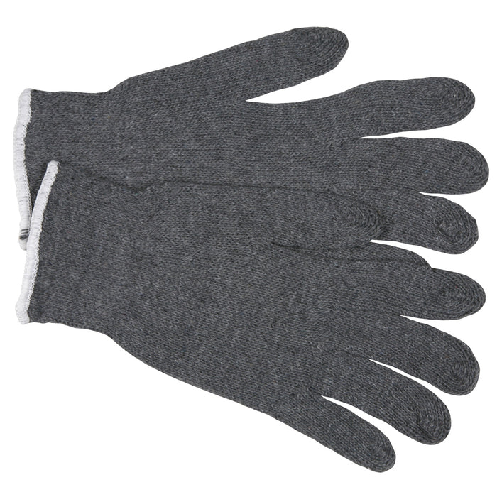 MCR Safety String Knit Gloves - 7 Gauge Cotton/Polyester - Gray - 9637