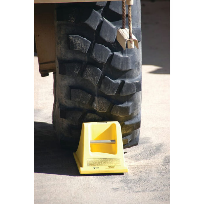 All-Terrain Heavy Duty Wheel Chocks - 38" Max Tire Diameter - 40 Tons Capacity - Flat Bottom
