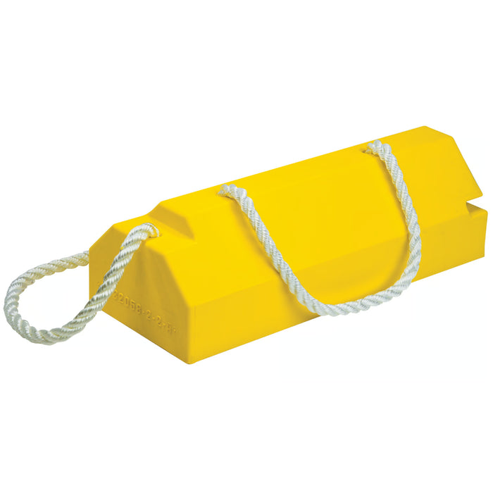 Aviation Wheel Chock 20" - Over-Sized Aircraft with Locking Rope & Handle - Yellow