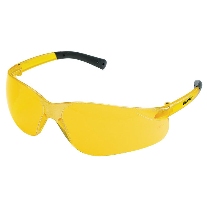 MCR Safety BearKat BK1 Safety Glasses - Amber Temples - Amber Lens - BK114