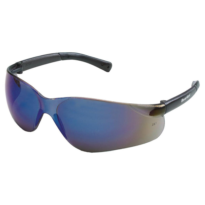 MCR Safety BearKat BK1 Safety Glasses - Gray Temples - Blue Mirror Lens - BK118