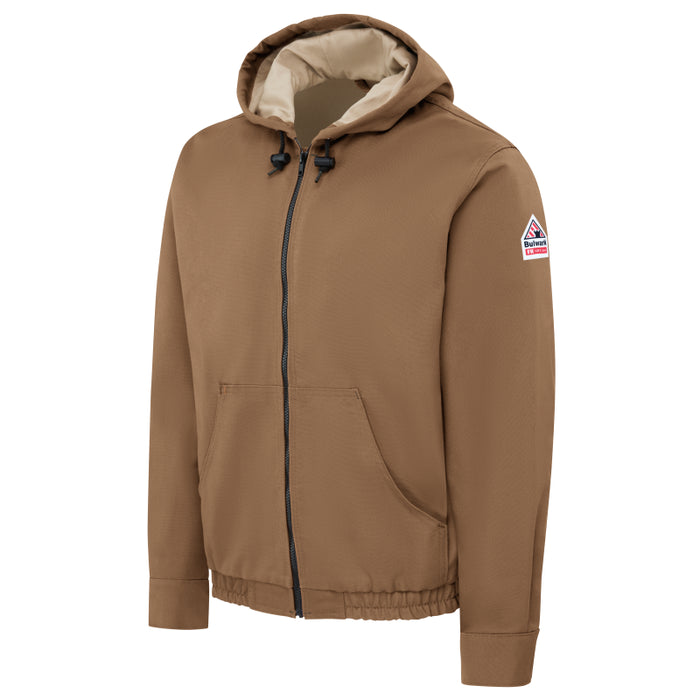 Bulwark® Men's Heavyweight FR Brown Duck Hooded Jacket - JLH4BD