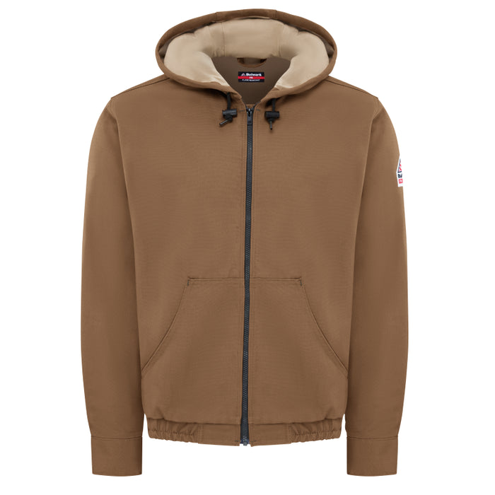 Bulwark® Men's Heavyweight FR Brown Duck Hooded Jacket - JLH4BD