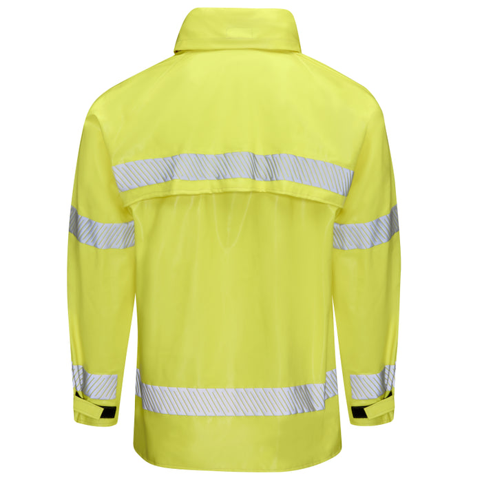 Bulwark® Men's FR Hi-Visibility Rain Jacket - Yellow / Lime - JXN6