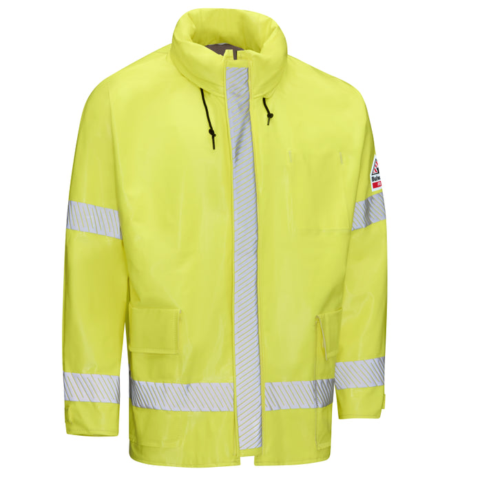 Bulwark® Men's FR Hi-Visibility Rain Jacket - Yellow / Lime - JXN6