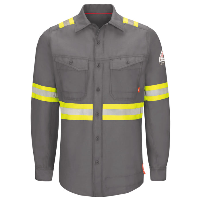 Bulwark® iQ Series® Endurance Men's FR Enhanced Visibility Work Shirt - QS40