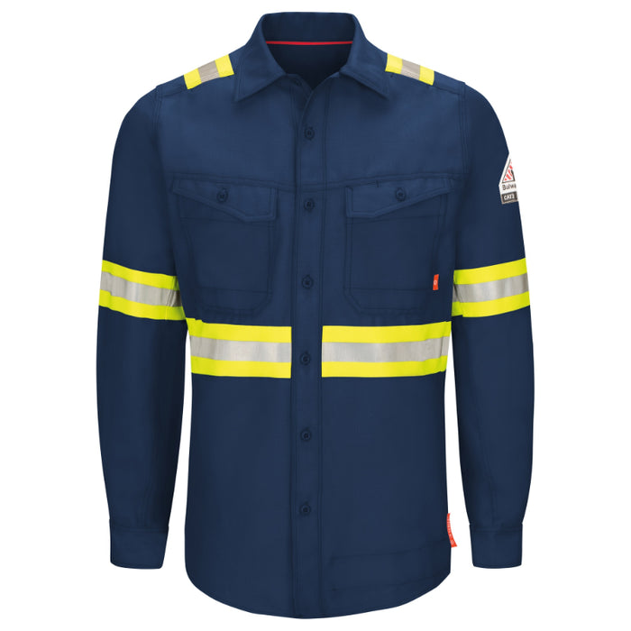 Bulwark® iQ Series® Endurance Men's FR Enhanced Visibility Work Shirt - QS40