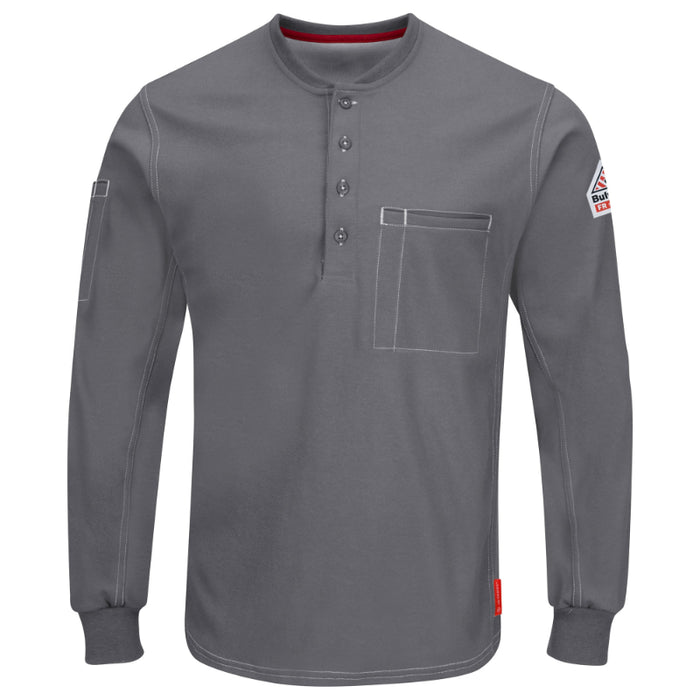 Bulwark® iQ Series® Comfort Plus Knit Men's FR Henley Shirt - QT40