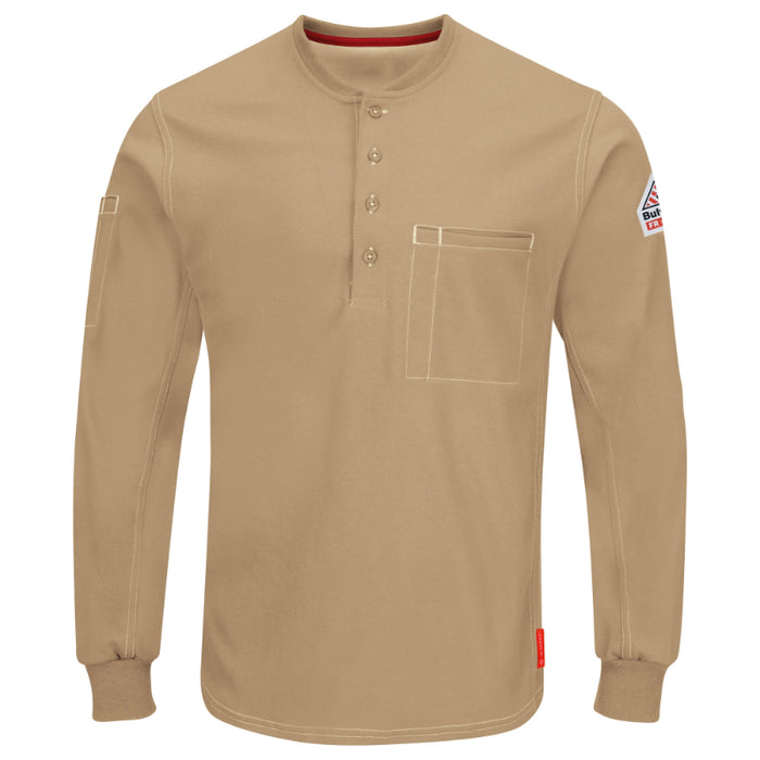 Bulwark® iQ Series® Comfort Plus Knit Men's FR Henley Shirt - QT40