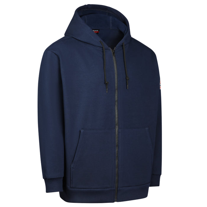 Bulwark® Men's Fleece FR Zip-Front Hooded Sweatshirt - SEH4