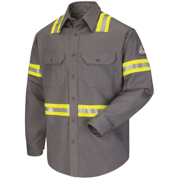 Bulwark® Men's Midweight FR Enhanced Visibility Uniform Shirt - SLDT