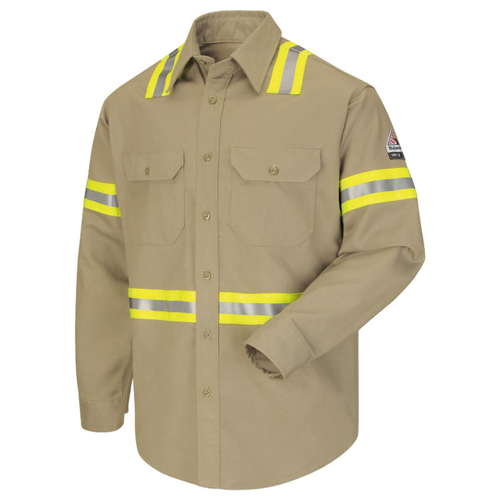 Bulwark® Men's Midweight FR Enhanced Visibility Uniform Shirt - SLDT