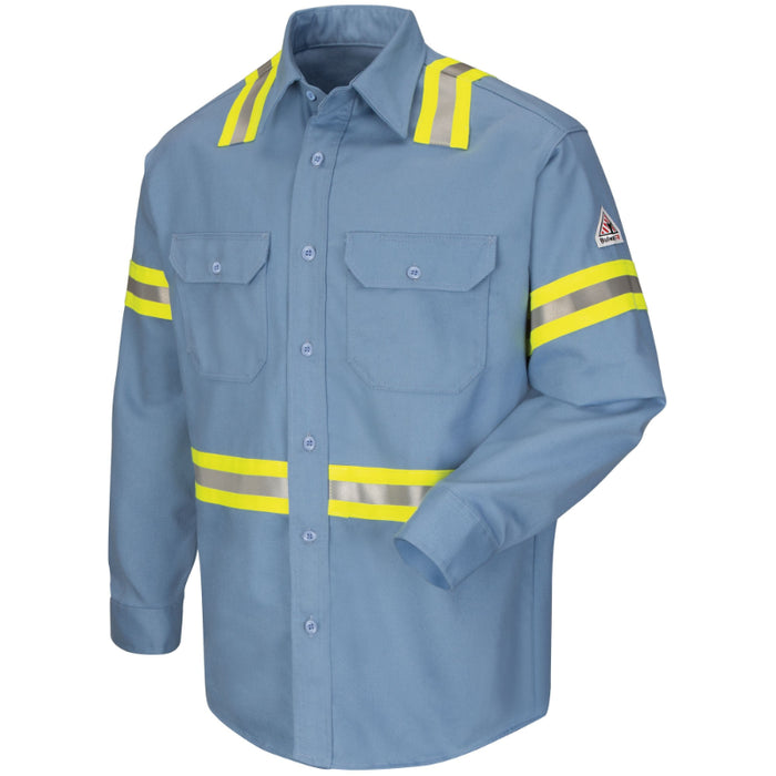 Bulwark® Men's Midweight FR Enhanced Visibility Uniform Shirt - SLDT