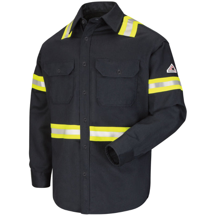 Bulwark® Men's Midweight FR Enhanced Visibility Uniform Shirt - SLDT