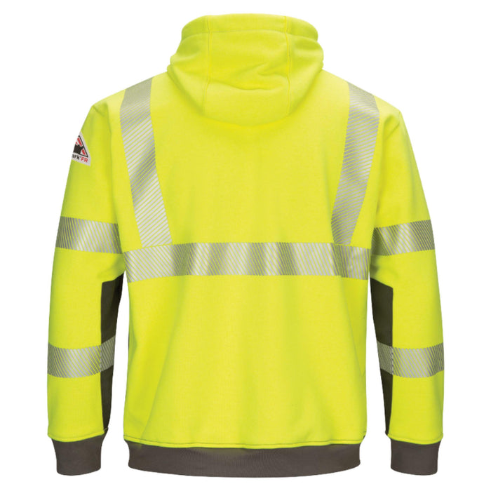 Bulwark® FR Men's Hi-Visibility Color Block Pullover Fleece Sweatshirt - SMB4