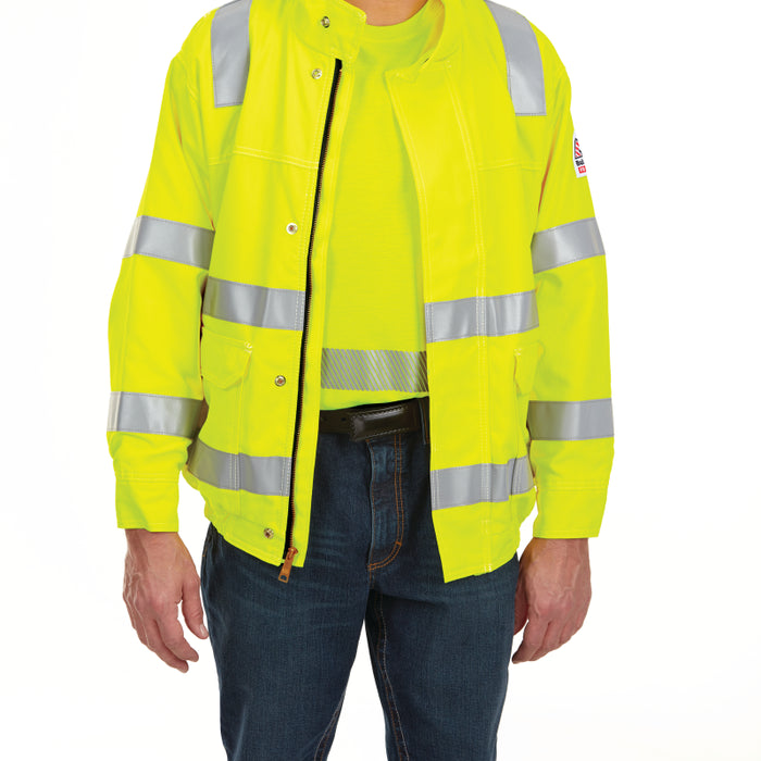 Bulwark® Men's Lightweight FR Hi-Visibility Long Sleeve T-Shirt - SMK8