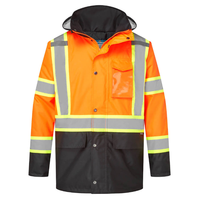 Portwest® Hi-Vis X Back Contrast Winter Traffic Jacket - ANSI Class 3 - CA369