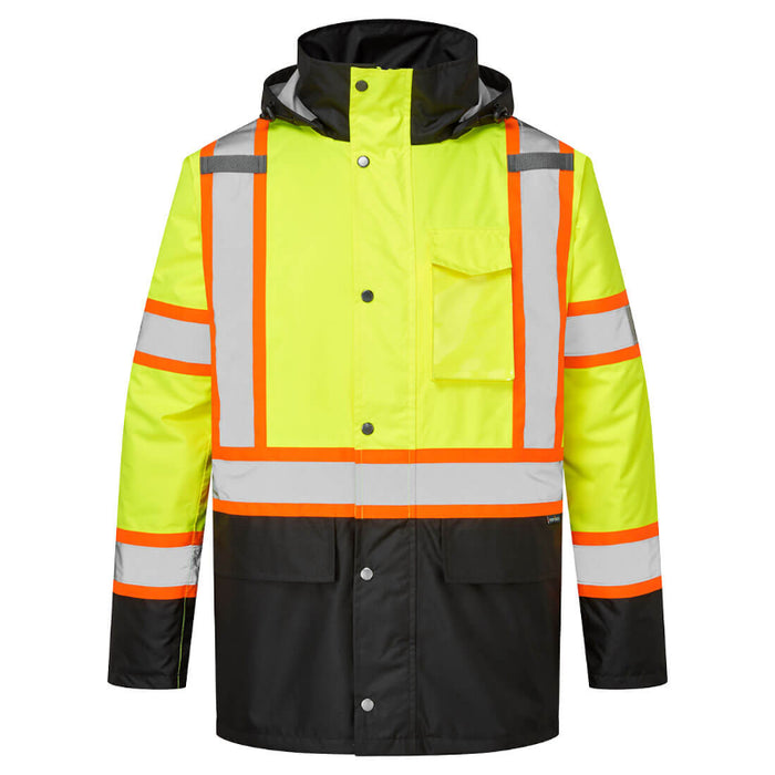 Portwest® Hi-Vis X Back Contrast Winter Traffic Jacket - ANSI Class 3 - CA369