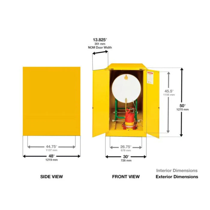 safety-storage-cabinet-55-gallon-acid-&-corrosive-2-manual-doors-yellow