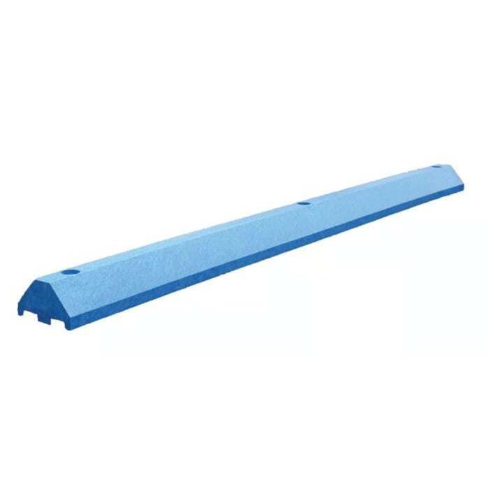 Checkers Parking Stop Curb - Blue - Solid Plastic - 6' Feet Long - No Hardware - CS6C-B