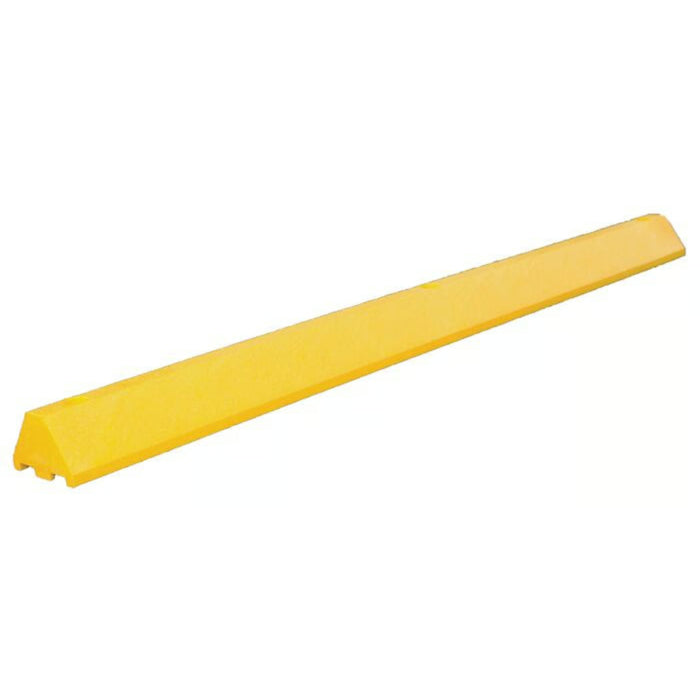 Checkers Parking Stop Curb - Yellow - Solid Plastic - 6' Feet Long with Lag Bolt Hardware - CS6S-LY