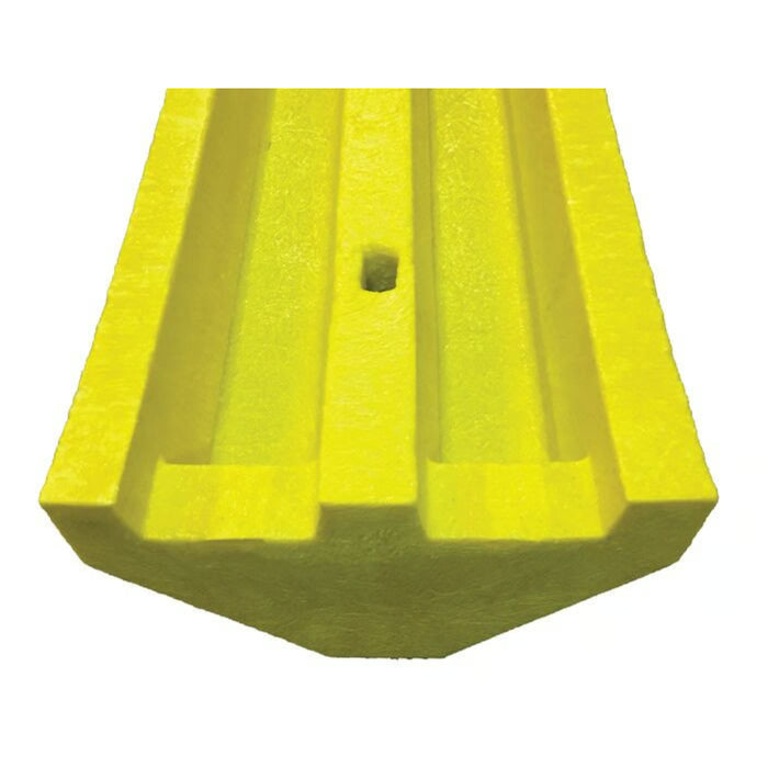 Checkers Parking Stop Curb - Yellow - Solid Plastic - 8' Feet Long with Lag Bolt - TS8-LY