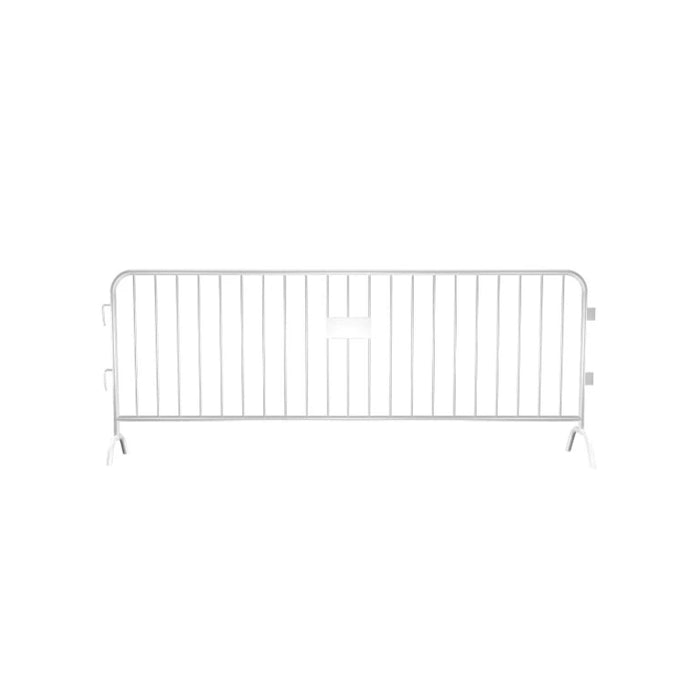 Crowdmaster® Crowd Control Powder Coated Heavy Duty Steel Barricade - Bridge Feet - 8.5 Ft Long