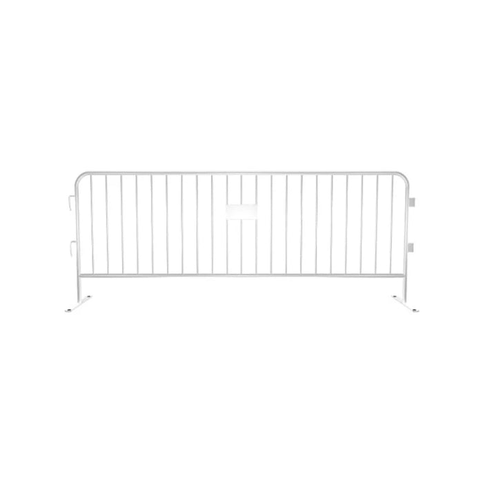 Crowdmaster® Crowd Control Powder Coated Heavy Duty Steel Barricade - Flat Feet - 8.4 Ft Long