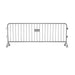 Crowdmaster® Crowd Control Powder Coated Steel Barricade - Roller Feet - 8.5 Ft Long - Silver