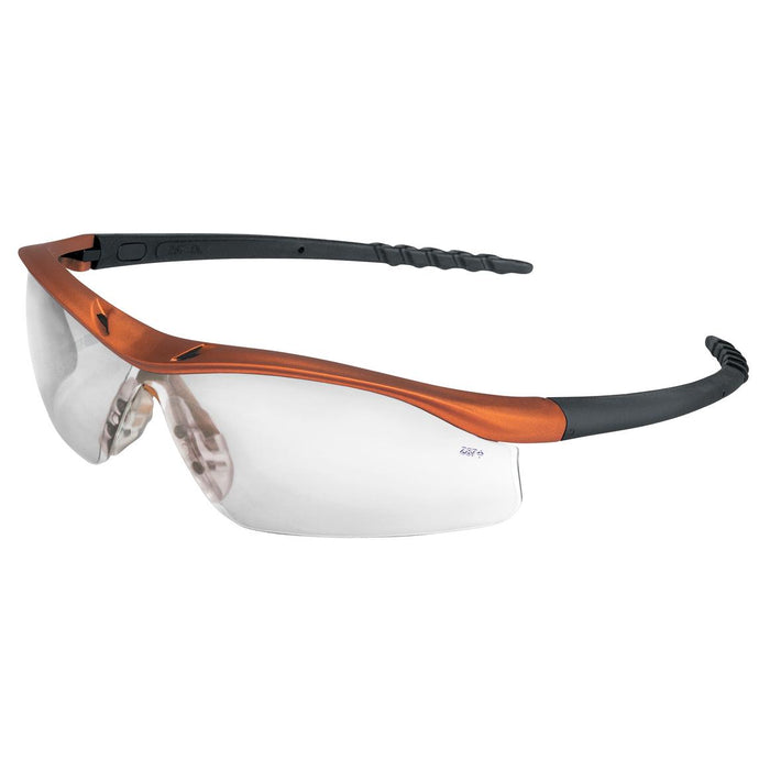 MCR Safety DL1 Safety Glasses - Orange Frame - Clear Anti-Fog Lens - DL210AF