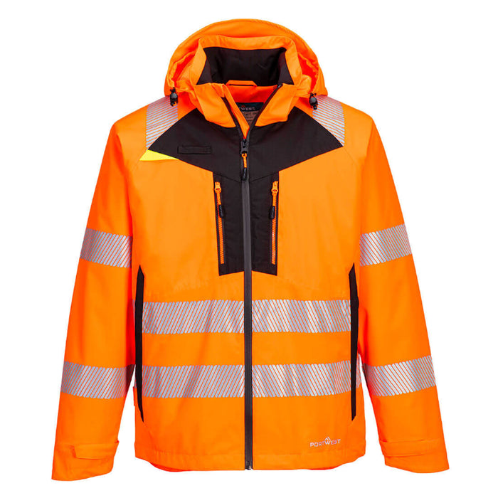 Portwest® DX4 Hi Vis Shell Waterproof Rain Safety Jacket - DX462