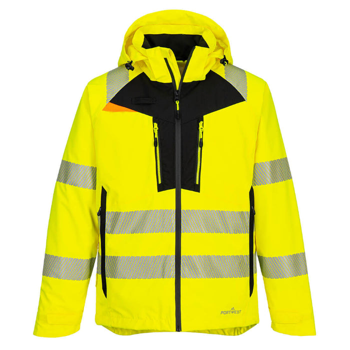 Portwest® DX4 Hi Vis Shell Waterproof Rain Safety Jacket - DX462