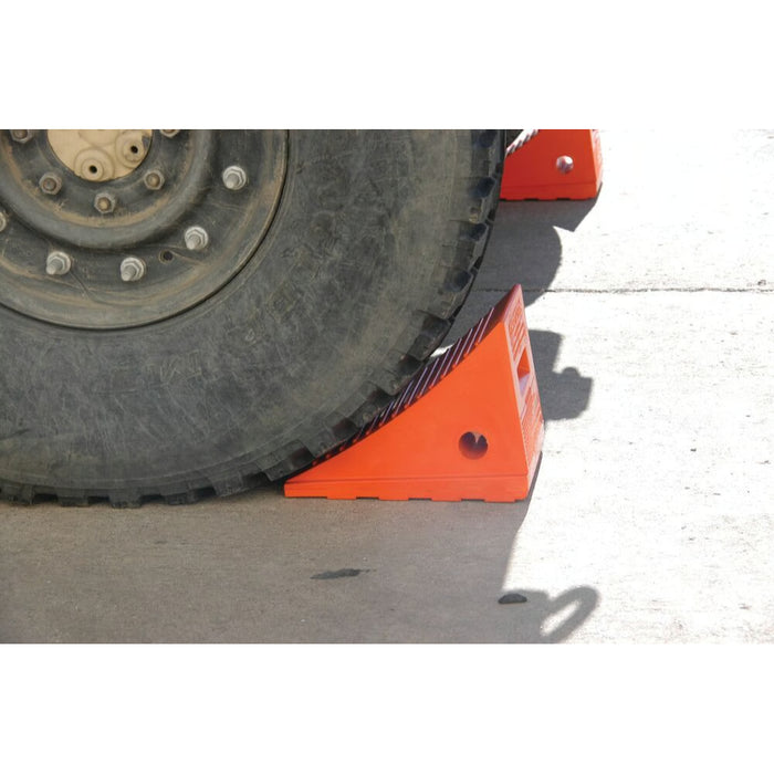 General-Purpose Utility Wheel Chock - 46" Max Tire Diameter - 50,000 Lbs Capacity