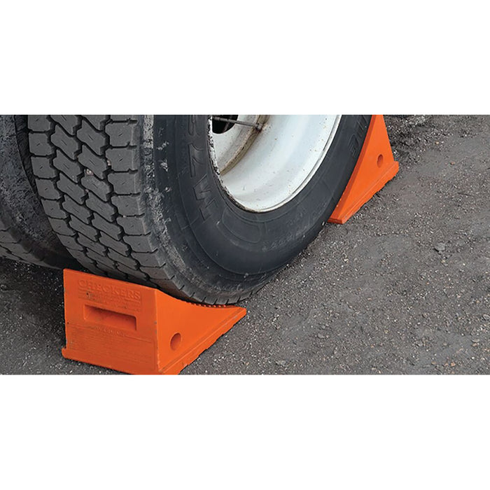 General-Purpose Utility Wheel Chock - 46" Max Tire Diameter - 50,000 Lbs Capacity