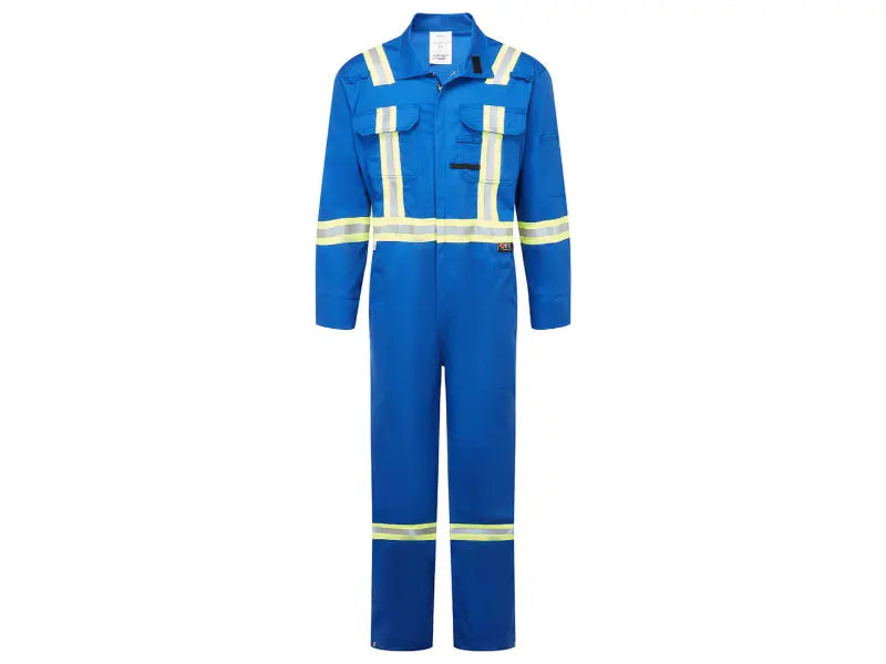 Portwest® Nomex Essential 6oz Reflective Trim Two-way Breakway Zipper Deluxe Coverall - X Back - Royal Blue - INS109