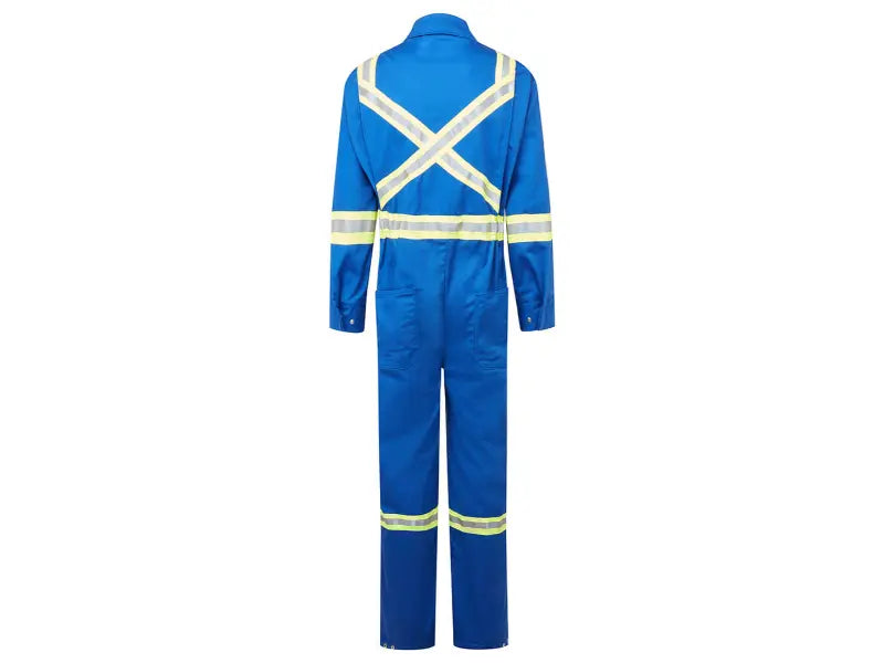 Portwest® Nomex Essential 6oz Reflective Trim Two-way Breakway Zipper Deluxe Coverall - X Back - Royal Blue - INS109