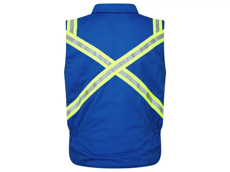 Portwest® Ultrasoft 9oz Flame Resistant Two-way Zipper Insulated Vest - X Back - Royal Blue - IUS240