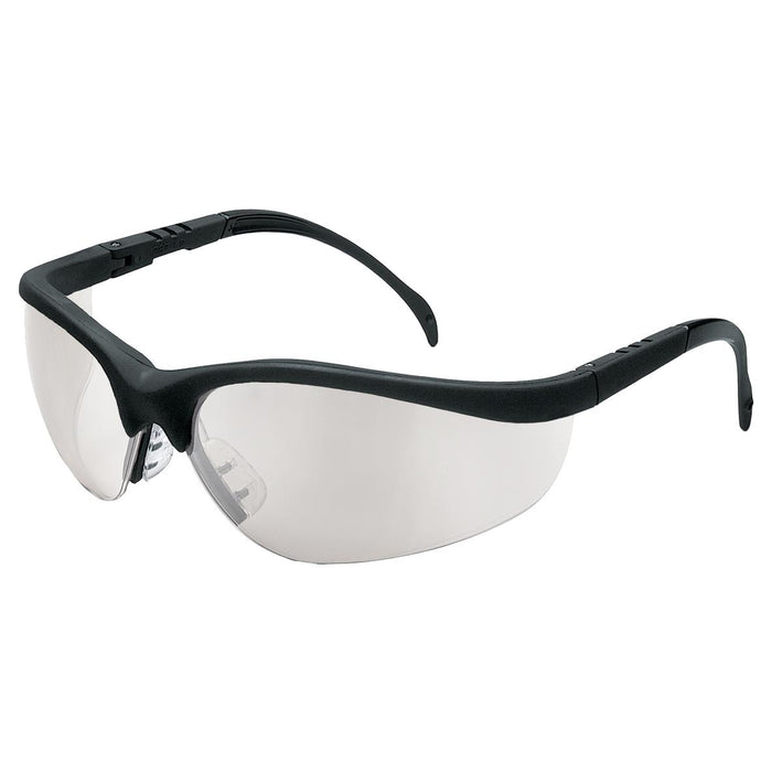 MCR Safety Klondike KD1 Safety Glasses - Black Frame - Indoor/Outdoor Anti-Fog Mirror Lens - KD119AF