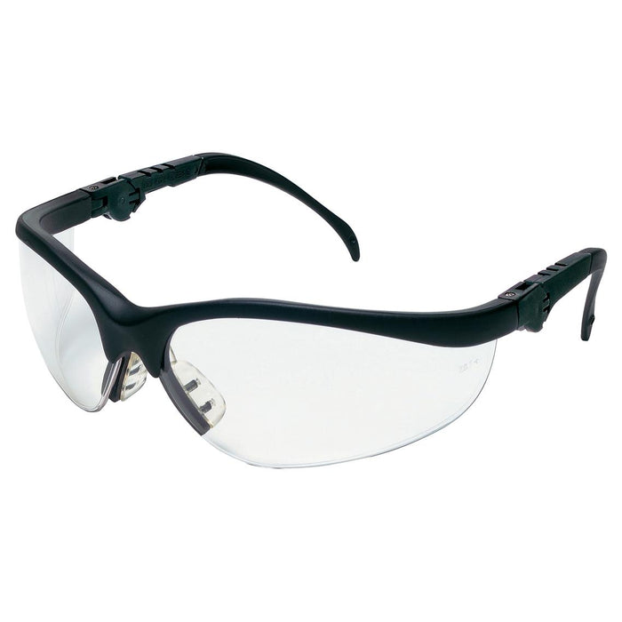 MCR Safety Klondike KD3 Safety Glasses - Black Frame - Clear Lens - KD310