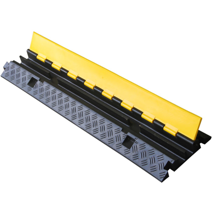 ATLAS Heavy Duty Cable Protector - 2 Channels - Yellow / Black - CP9987